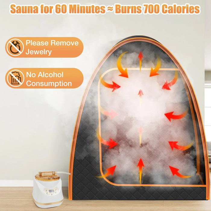 Portable Full Size Steam Sauna for Home, 101oz Personal Spa Tent with Remote Control