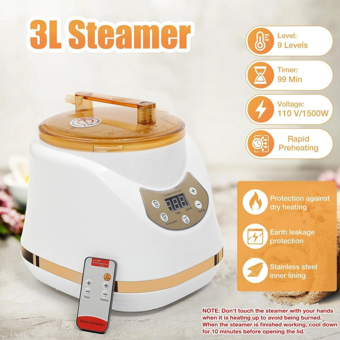 Portable Full Size Steam Sauna for Home, 101oz Personal Spa Tent with Remote Control