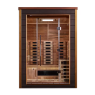 Golden Designs Nora 2 Person Outdoor-Indoor PureTech™ Hybrid Full Spectrum Sauna (GDI-8222-01) - Canadian Red Cedar Interior