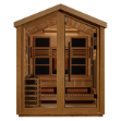 Golden Designs Loviisa 3 Person Hybrid (PureTech™ Full Spectrum IR or Traditional Stove) Outdoor Sauna (GDI-8523-01) - Canadian Red Cedar Interior