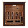 Golden Designs Visby 3 Person Outdoor-Indoor PureTech™ Hybrid Full Spectrum Sauna (GDI-8223-01) - Canadian Red Cedar Interior