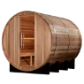 Golden Designs "Klosters" 6 Person Barrel Traditional Sauna - Pacific Cedar