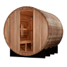Golden Designs "Klosters" 6 Person Barrel Traditional Sauna - Pacific Cedar