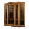 Maxxus "Avignon Edition" 3 Person Corner Near Zero EMF FAR Infrared Sauna - Canadian Red Cedar