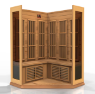 Maxxus "Avignon Edition" 3 Person Corner Near Zero EMF FAR Infrared Sauna - Canadian Red Cedar