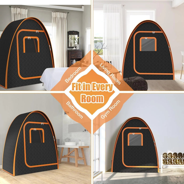 Portable Full Size Steam Sauna for Home, 101oz Personal Spa Tent with Remote Control