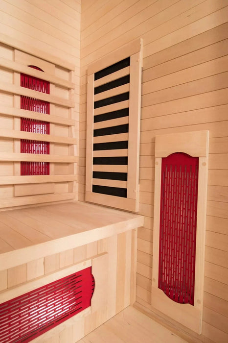 Luxury Corner Infrared Sauna for Four Person Home Relaxation