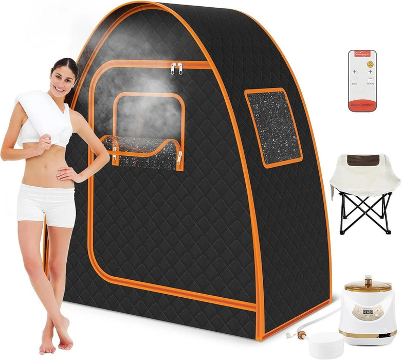 Portable Full Size Steam Sauna for Home, 101oz Personal Spa Tent with Remote Control