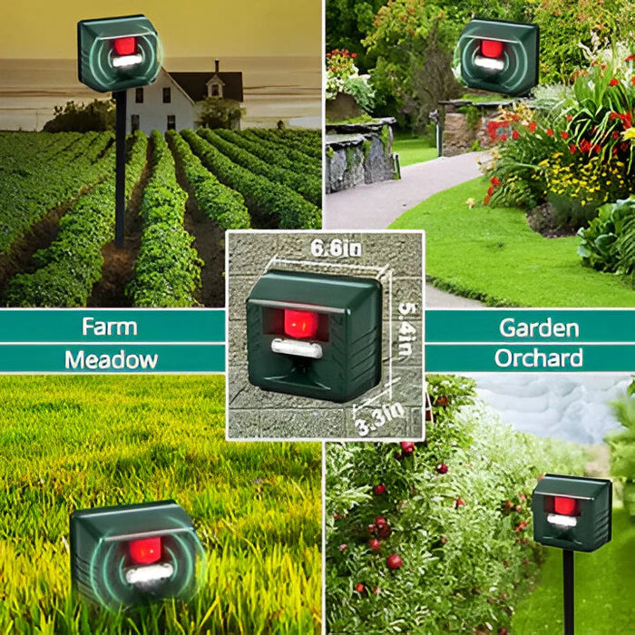 Woodpecker Ultrasonic Animal Repeller Motion-Activated Outdoor Deterrent