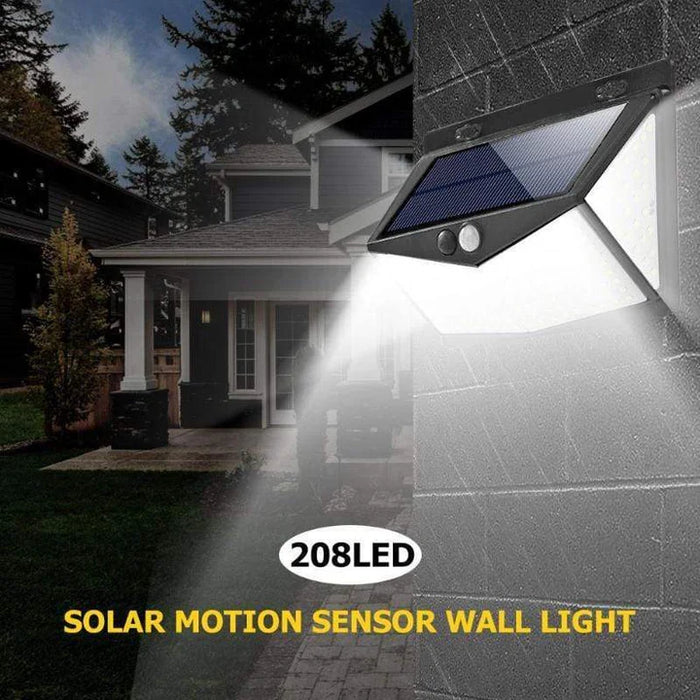 Outdoor Solar Light – Motion Sensor, 208 LED, Waterproof Security Lighting - SJ Backyard