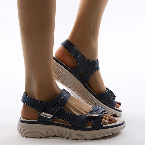 Women’s Orthopedic Platform Sandals with Adjustable Straps - SJ Backyard
