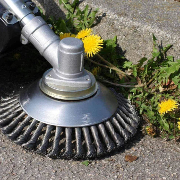 Carbon Steel Weed Brush and Trimmer for Lawns, Driveways, and Paths - SJ Backyard