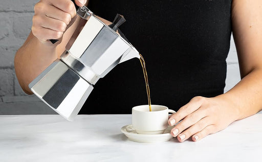Stovetop Espresso and Coffee Maker, Moka Pot for Italian and Cuban Café Brewing - SJ Backyard