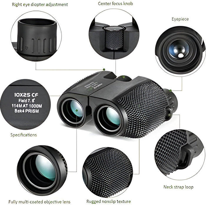 Waterproof High-Power Night-Vision Binoculars – 10x Magnification, FMC Lens & All-Weather Durability - SJ Backyard