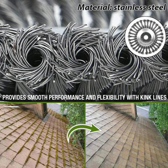 Carbon Steel Weed Brush and Trimmer for Lawns, Driveways, and Paths - SJ Backyard