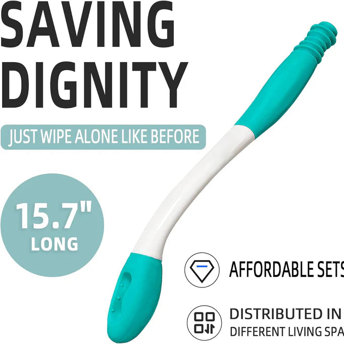 2pcs Long Reach Toilet Aid – Comfort Wiping Tool for Easy Personal Hygiene
