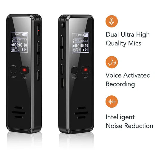 Digital Voice Recorder, Audio Sound Recorder with Auto Saving and Built-in Speaker