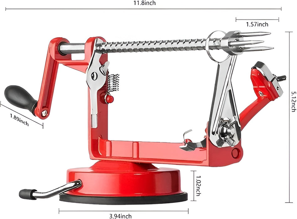 Apple Peeler Corer Slicer with Adjustable Stainless Steel Blades and Suction Base