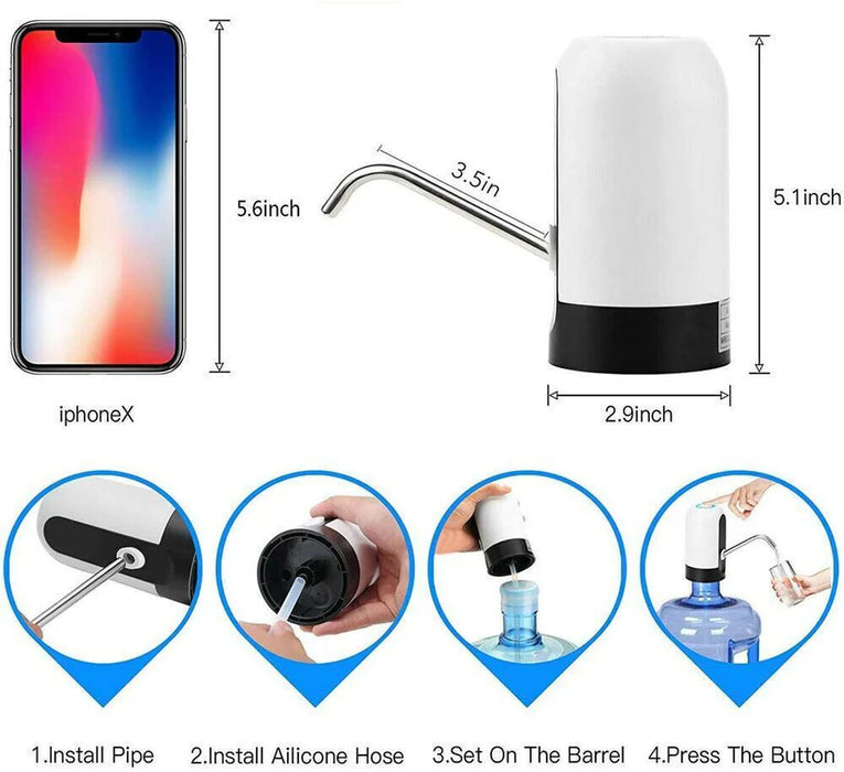 Automatic Water Dispenser for Bottled Water, USB Rechargeable Touch Control - SJ Backyard