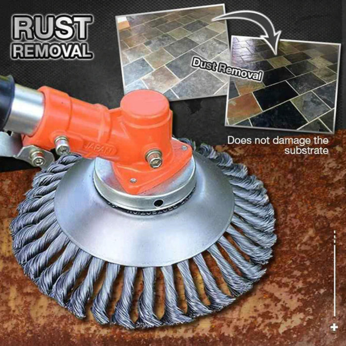 Carbon Steel Weed Brush and Trimmer for Lawns, Driveways, and Paths - SJ Backyard