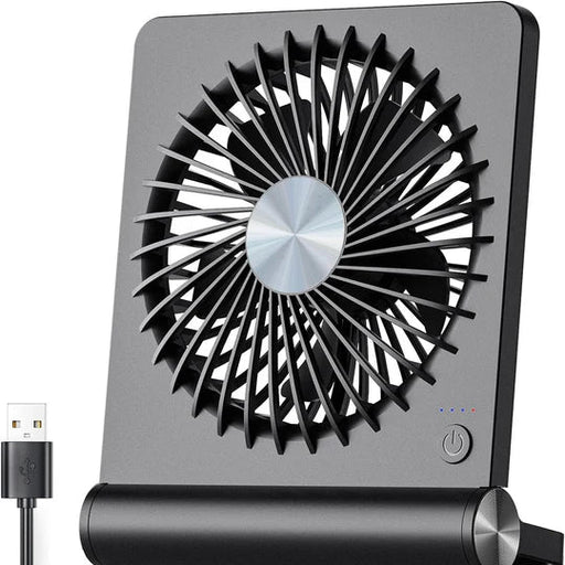 Small Desk Fan, Ultra Quiet USB Fan with 3 Speed Levels and 220° Pivoting Head - SJ Backyard