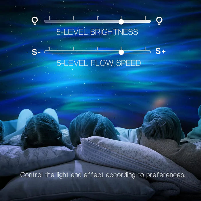 Aurora Northern Lights Projector – Bluetooth Star Galaxy Light, Music Sync, White Noise & Remote Control - SJ Backyard