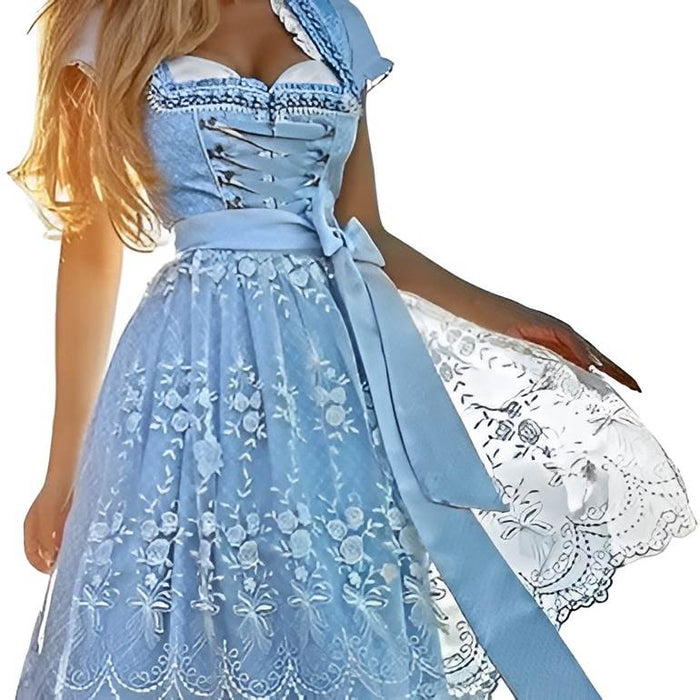 Oktoberfest Dress Traditional Dirndl With Intricate Embroidery