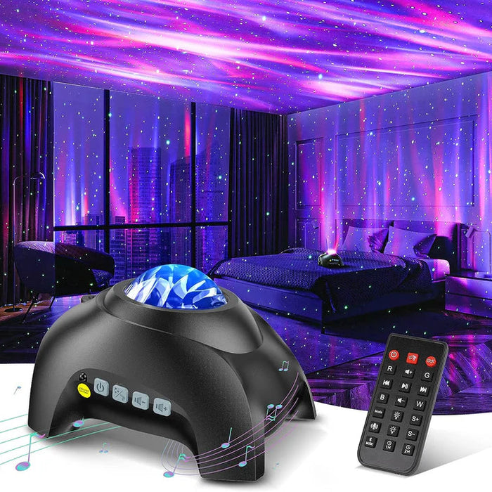 Aurora Northern Lights Projector – Bluetooth Star Galaxy Light, Music Sync, White Noise & Remote Control - SJ Backyard