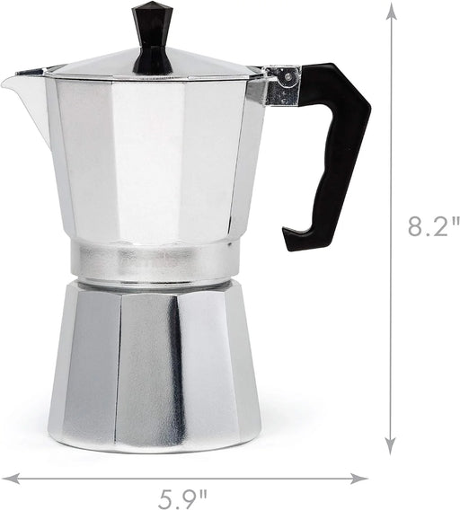 Stovetop Espresso and Coffee Maker, Moka Pot for Italian and Cuban Café Brewing - SJ Backyard
