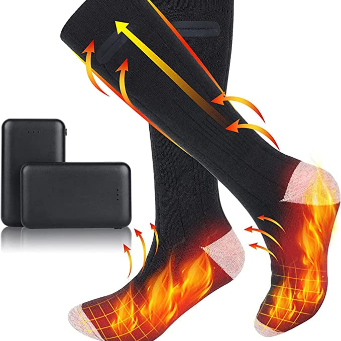 Heated Socks – Rechargeable Electric Warming Socks with 3 Heat Settings (Up to 120°F) for Men & Women