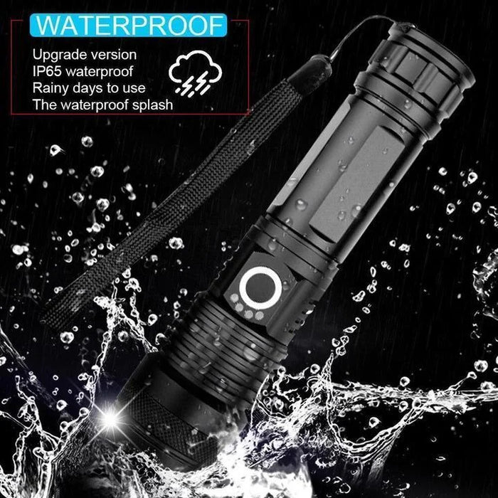 90000 Lumens XHP50.2 Ultra-Bright Rechargeable Flashlight - SJ Backyard