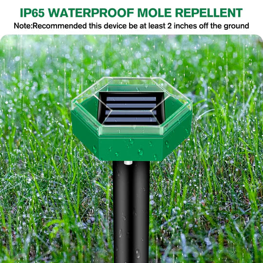 Solar Powered Ultrasonic Mole and Rodent Repeller 4 Pack