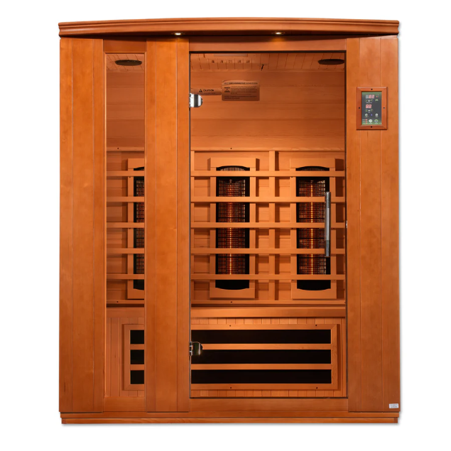 Lugano 3 Person Full Spectrum Infrared Sauna - Canadian Hemlock