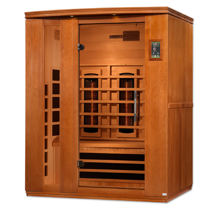 Lugano 3 Person Full Spectrum Infrared Sauna - Canadian Hemlock