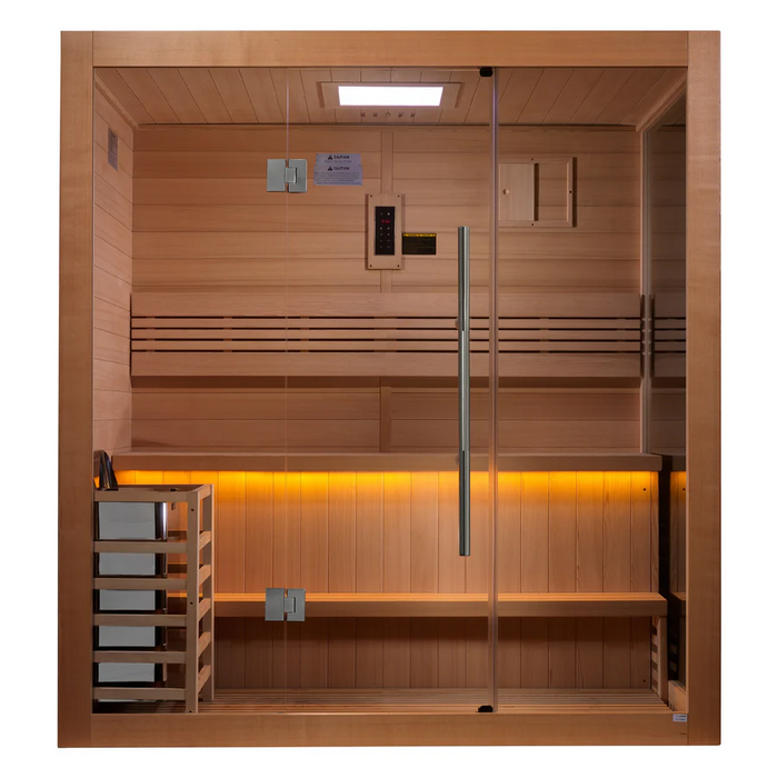 Golden Designs "Forssa Edition" 3-4 Person Traditional Sauna (GDI-7203-01) - Canadian Red Cedar Interior