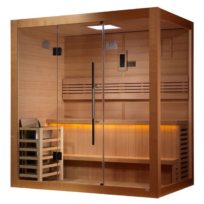 Golden Designs "Forssa Edition" 3-4 Person Traditional Sauna (GDI-7203-01) - Canadian Red Cedar Interior