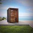 Golden Designs Narvik 2 Person Outdoor-Indoor Traditional Sauna (GDI-8202-01) - Canadian Red Cedar Interior
