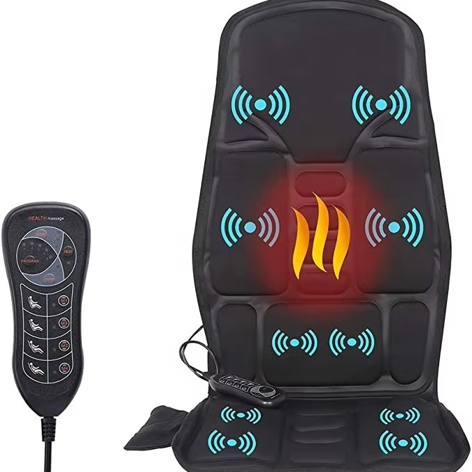 8 Mode Heated Massage Chair Pad for Car & Home – Full Back and Neck Cushion - SJ Backyard