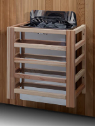 Golden Designs 2025 Soria GDI-8330-01 3 Per Hybrid Sauna (Indoor). Full Spectrum and Harvia Traditional Stove