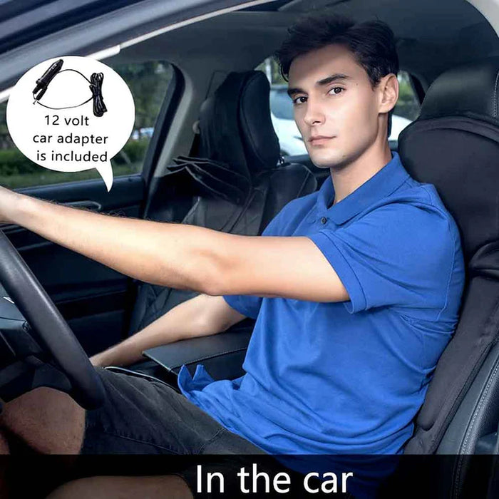 8 Mode Heated Massage Chair Pad for Car & Home – Full Back and Neck Cushion - SJ Backyard