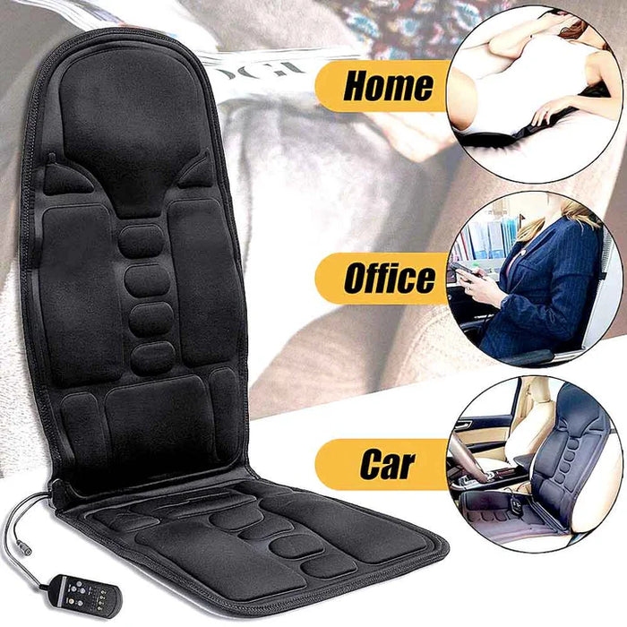 8 Mode Heated Massage Chair Pad for Car & Home – Full Back and Neck Cushion - SJ Backyard