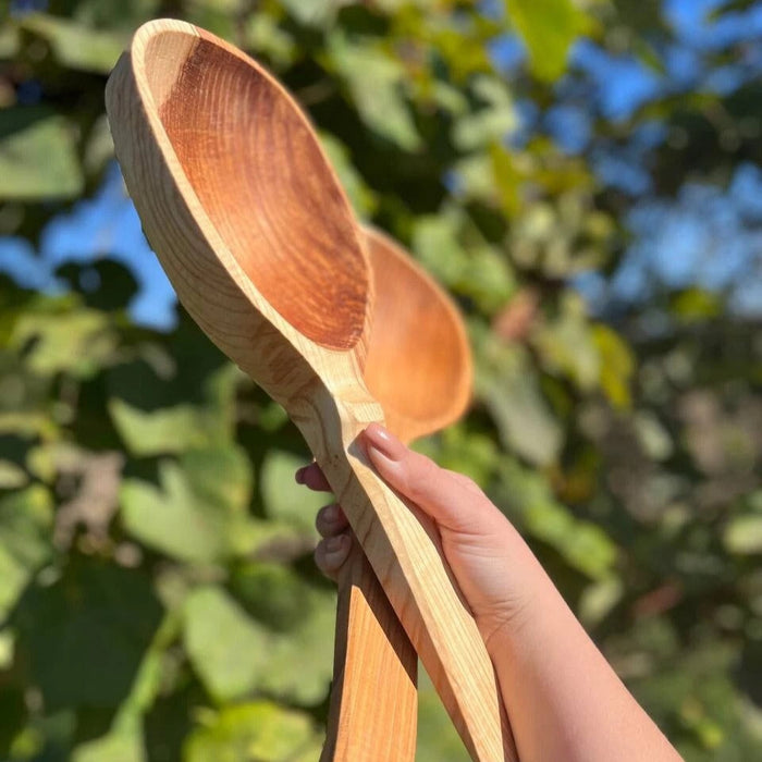 Handcrafted Cherry Wood Sauna Ladle and Bath Scoop