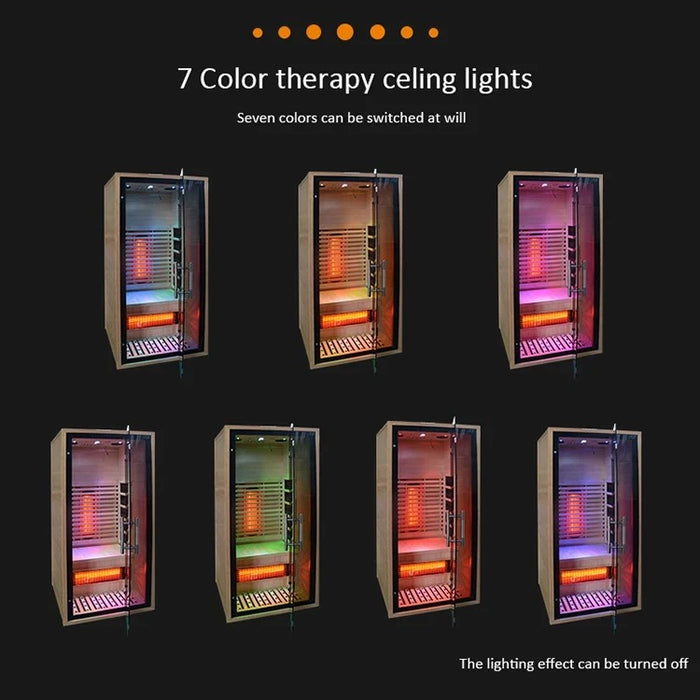 1 to 2 Person Indoor Infrared Wooden Sauna
