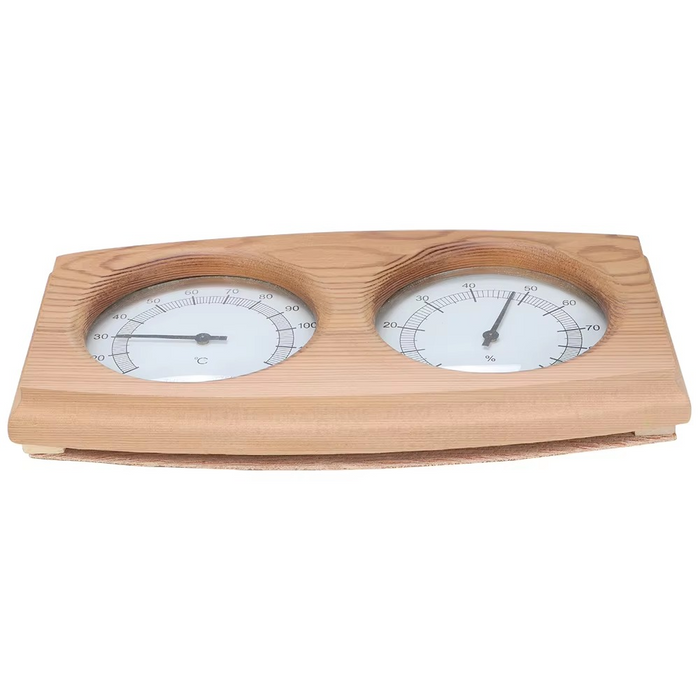 2-in-1 Cedar Wood Thermo-Hygrometer for Sauna or Steam Room