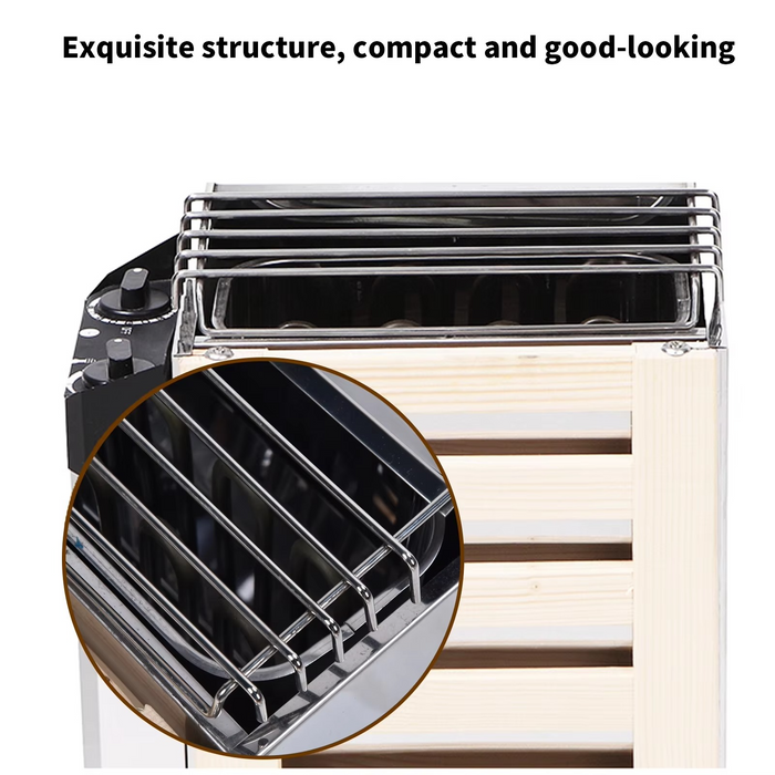 3.6KW Stainless Steel Sauna Heater with Internal Controls for Home Sauna Rooms