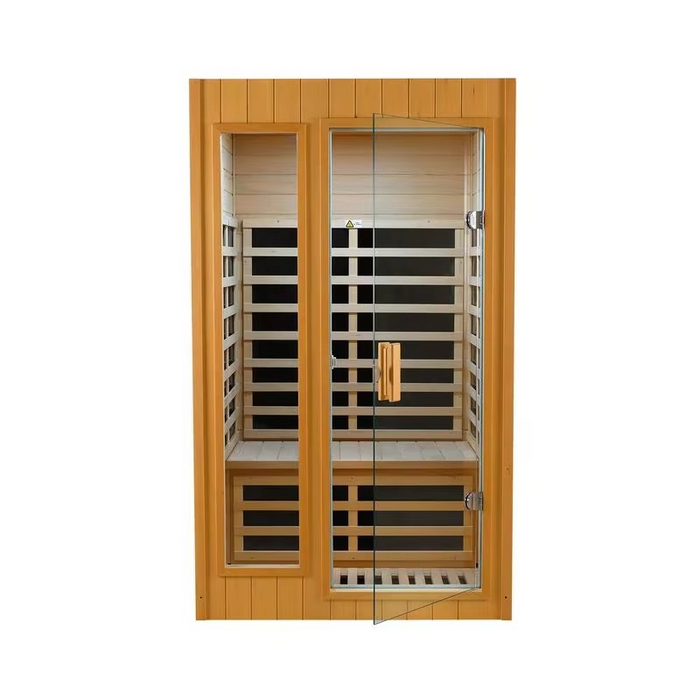 Luxury Two Person Far Infrared Indoor Sauna with Modern Embedded Roof
