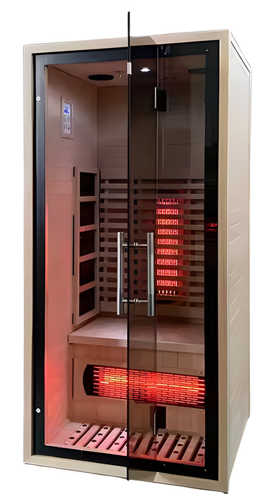 1 to 2 Person Indoor Infrared Wooden Sauna