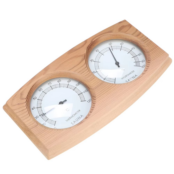 2-in-1 Cedar Wood Thermo-Hygrometer for Sauna or Steam Room