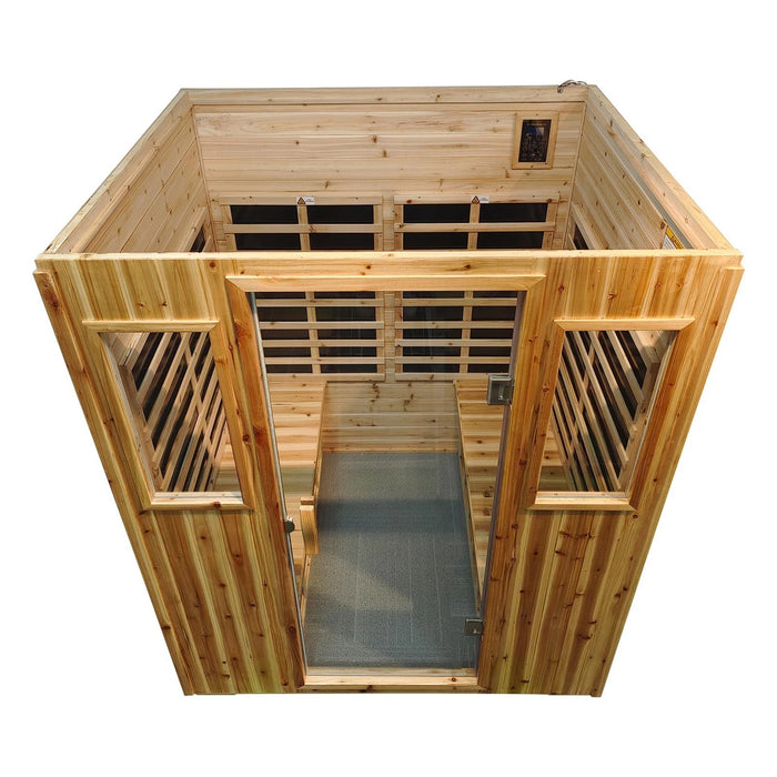 Outdoor Four Person Far Infrared Sauna in Natural Old Fir Wood 2050W
