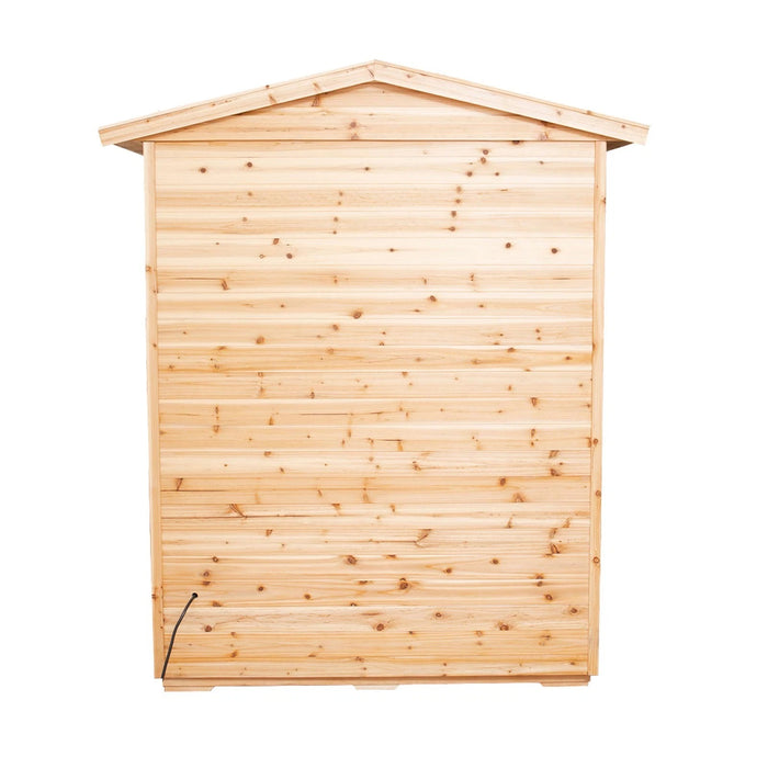 Outdoor Four Person Far Infrared Sauna in Natural Old Fir Wood 2050W